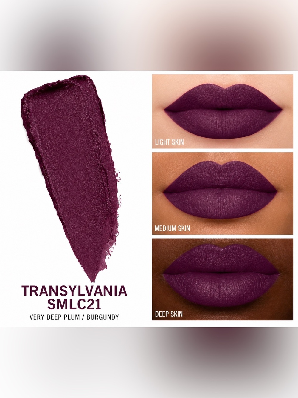 NYX Soft Matte Lip Cream Transylvania SMLC21 Deep Plum Discontinued 8mL